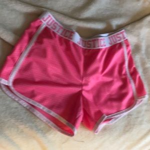 Pink justice shorts